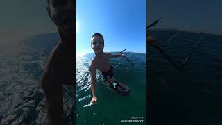 Insta360 Hydrofoil kitesurfing Greece limnos Greece Hawk 10m [upl. by Mcnally]