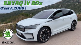 SKODA ENYAQ iV 80X SPORTLINE L’ESPRIT MONOSPACE ESTIL DE RETOUR [upl. by Krispin]