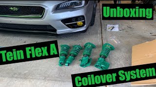 Subaru WRX Tein Flex A Coilover System Unboxing [upl. by Doran]