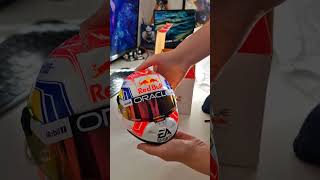 Max Verstappen 2023 season 12 mini helmet unboxing f1 maxverstappen f1helmet unboxing [upl. by Macintyre]