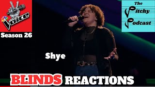 Shye Blind Auditions Reaction from Season 26 of NBCs The Voice [upl. by Itram]