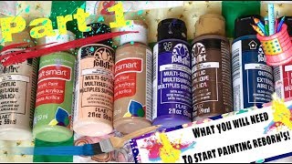 What you need to paint a reborn using FolkArt air dry paints [upl. by Ahsilat]