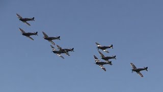 STUNNING 9 Spitfire Display at Sywell Airshow Sunday [upl. by Yraeg]