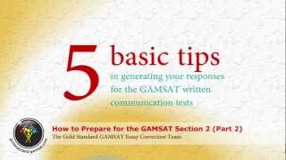 GAMSAT Preparation for Section 2  Gold Standard Essay Writing part 2 [upl. by Adnilreb]