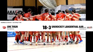 NLB Runde 2 UHC Thun vs Unihockey Langenthal Aarwangen 22092024 [upl. by Ennaitak]