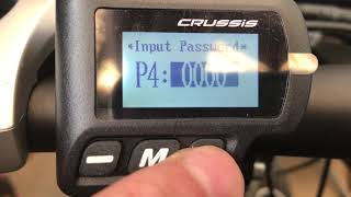 Adjust top speed on Crussis ebike computer KD58C Bafang engine [upl. by Eeleimaj694]