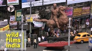 Netaji Subhash Chandra Bose astride a horse  statue in Kolkata [upl. by Yenroc]