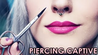 Como colocar Piercing Captive  Meu Piercing no Septo [upl. by Florence]