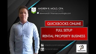 QUICKBOOKS ONLINE  FULL SETUP FOR RENTAL PROPERTY Leasing BUSINESS [upl. by Sitelc578]