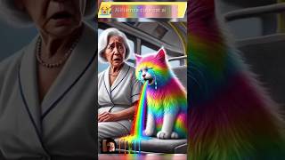 Rainbow Reborn A Kittens Journey to Colorful Life😱💞🌈 cat kitten aishorts [upl. by Quin]