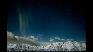 Northern Lights above the Lyngen Alps Timelapse [upl. by Reisch]