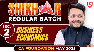 CA Foundation Business Economics  CA Foundation May 2025  Regular Batch  Lec2  CA Mohnish Vora [upl. by Ennaitsirhc981]