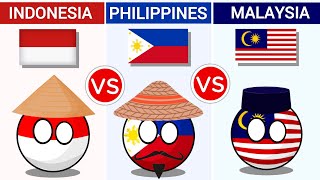 Indonesia vs Malaysia vs Philippines  Country Comparison 2024 [upl. by Ellersick]