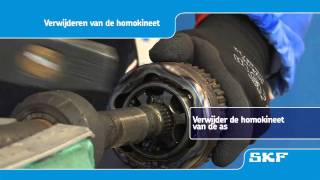 SKF  Montageprocedure van de nieuwe homokineet VKJA 5342 Renault Laguna I 18 [upl. by Roger]