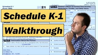 2022 IRS Form 1065 Schedule K1 Walkthrough [upl. by Kilan]