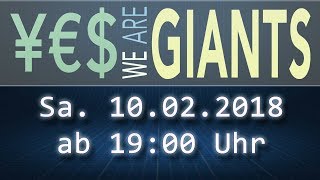 ¥€ we are GIANTS  Livestream am Sa 10022018 ab 1900 Uhr [upl. by Alison]