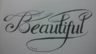 calligraphy for beginners with normal pen  beautiful [upl. by Naillik]