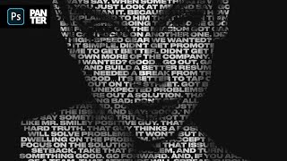 How to Create Text Portrait  Photoshop Tutorial [upl. by Gnahc187]