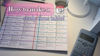 How to make a simple and effective study timetable [upl. by Rehttam897]