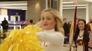 USC Trojan Marching Band surprise performance at LAX [upl. by Love]