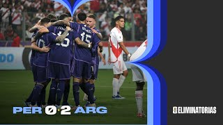 Resumen  Perú 0  2 Argentina  Eliminatorias Sudamericanas para el Mundial 2026 [upl. by Eikceb]