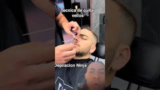 Tecnica para quitar vellos viralvideo barbershop bogota ninja [upl. by Nyleikcaj775]