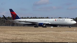 Pushback Boeing 767300 N193DN at Munich Airport [upl. by Iraam]