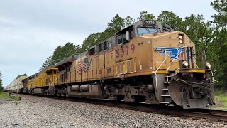 Union Pacific AC45CCTE 5379 Leads NS I8J at Crawford Florida [upl. by Bennet]