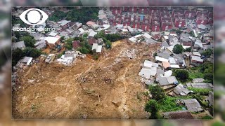 Chuva prejudica trabalho de buscas de sobreviventes em Petrópolis [upl. by Earvin]