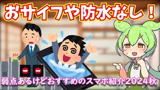 おサイフケータイや高い防水性能がないけどおすすめなスマホ2024年秋編｜弱点あるけど魅力もあり！ [upl. by Ted]