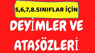 Sözcükte Anlam  Deyimler ve Atasözleri  Deyim ve Atasözlerinin Özellikleri Nelerdir [upl. by Etienne]