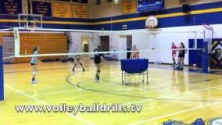 Volleyball Drill the best defense drill youll ever play [upl. by Leahciam]