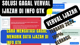 CARA VERVAL IJAZAH DI INFO GTK 2024TIPS BERHASIL VERVAL IJAZAH DI INFO GTK 2024100 BERHASIL [upl. by Adniroc]