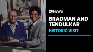 Documentary reveals nervous meeting between Sir Donald Bradman and Sachin Tendulkar  ABC News [upl. by Acissey]