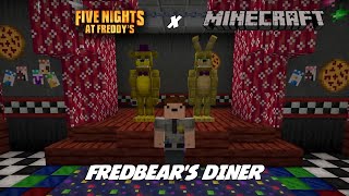 Building a CUSTOM Fredbears Family Diner in MINECRAFT [upl. by Nahtan288]