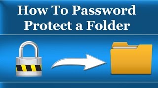 How To Password Protect a Folder in Windows 7810XP  Without Software [upl. by Krutz679]