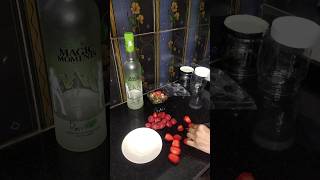 Strawberry Infused Vodka 🍸🍓🥤 youtube foodie yum new vodka youtubeshorts ytshortsindia shorts [upl. by Norford]