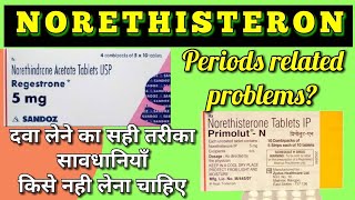 Norethisterone tablets in hindi  Regestrone tablet A unique drug uses side effects amp warning [upl. by Normak]