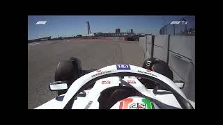 Antonio Giovinazzi onboard crash during FP1 American Grand Prix 2022 [upl. by Hinze143]