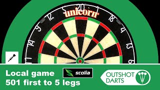 501 Darts Match outshotdarts vs GiK first to 5 Legs Scolia Home Darts Scoring System scoliadarts [upl. by Griffin]