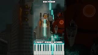 Skibidi War Ep25 Speakerman Titan In Danger  Piano Instrumental BabySchool shorts [upl. by Weinstock]