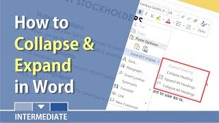 Word Collapse amp Expand Headings by Chris Menard [upl. by Jevon912]