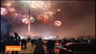 Fireworks in Crimea Putin Celebrates Annexation [upl. by Jeffery]