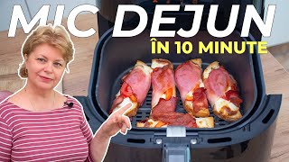 🌞 Rețeta Minune pentru Dimineți Grăbite Sandvișuri Crocante cu Bacon 🥓 la Air Fryer 🍞 [upl. by Sadonia]