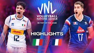 🇮🇹 ITA vs 🇫🇷 FRA  Quarter Finals  Highlights  Mens VNL 2024 [upl. by Euqinobe]