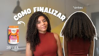 Como finalizar cabelo cacheado 3C4A  Finalização para cabelos porosos ✨ [upl. by Seitz]