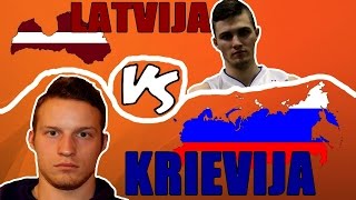 LATVIJA vs KRIEVIJA HOKEJA ČEMPIONĀTS [upl. by Deerc]