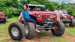 Installing 40quot Tires on the Race Jeep Wrangler [upl. by Boigie]