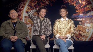 TOM HOLLAND ZENDAYA and JACOB BATALON on secret talents and SPIDERMAN [upl. by Rehpotisrhc]