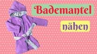 Bademantel nähen Morgenmantel für Babys und Kinder nähen Schitt für Schrittanleitung für Anfänger [upl. by Tutankhamen564]